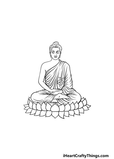 Buddha, Enlightenment, Dharma, Compassion, Meditation Drawing