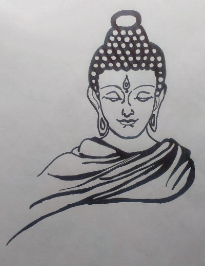 Buddha, Wisdom, Enlightenment, Meditation, Compassion Drawing