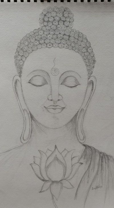 Buddha, Compassion, Enlightenment, Serenity, Mindfulness Drawing