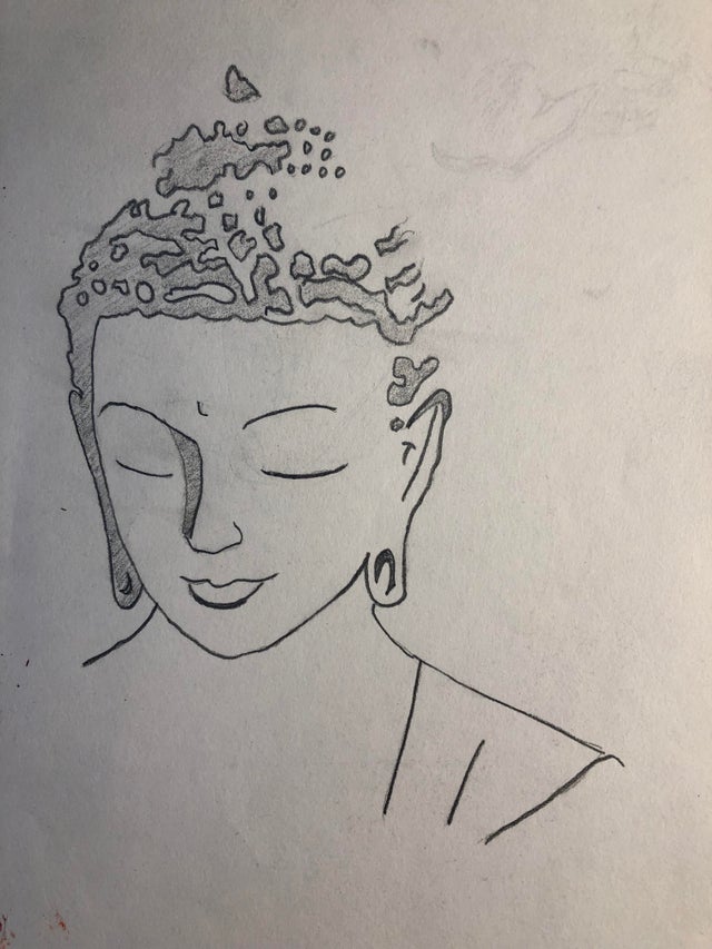 Buddhism Drawing Intricate Artwork