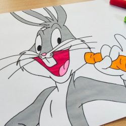 Bugs Bunny Drawing Intricate Artwork