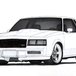 Buick Grand National Drawing Art