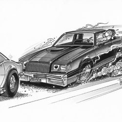 Buick Grand National Drawing Artistic Sketching