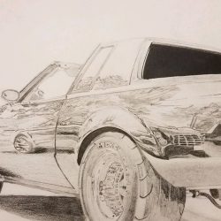 Buick Grand National Drawing Detailed Sketch