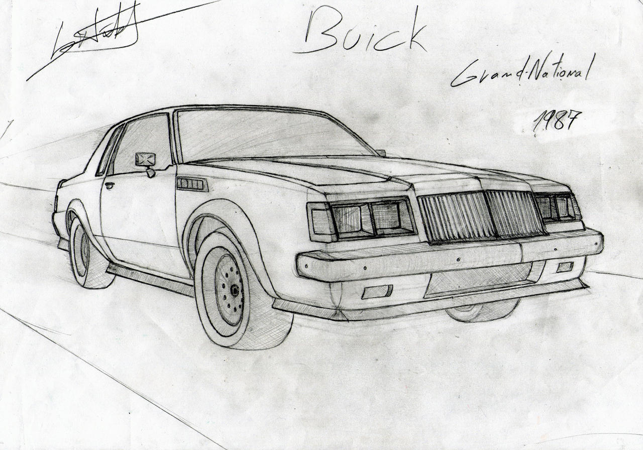 Buick Grand National Drawing Hand drawn