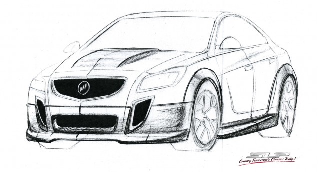 Buick Grand National Drawing Intricate Artwork