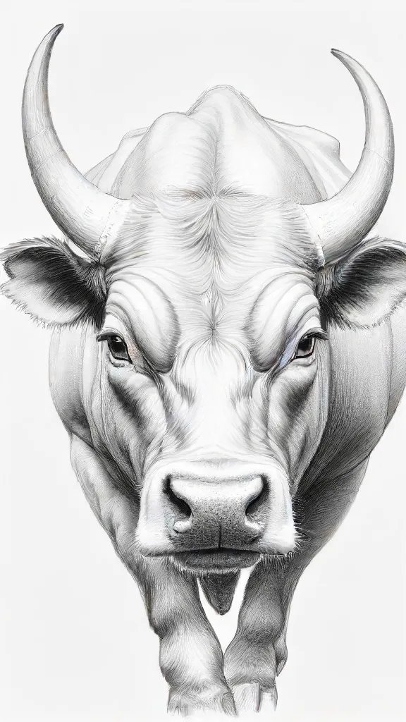 Bull Drawing Art Sketch Image