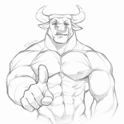 Bull Drawing Image