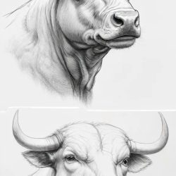 Bull Drawing Sketch Picture