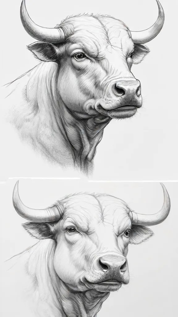 Bull Drawing Sketch Picture