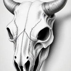 Bull Skull Drawing Art Sketch Image