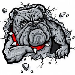 Bulldog Drawing Intricate Artwork