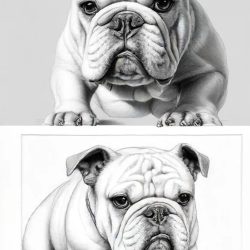 Bulldog Drawing Sketch Photo