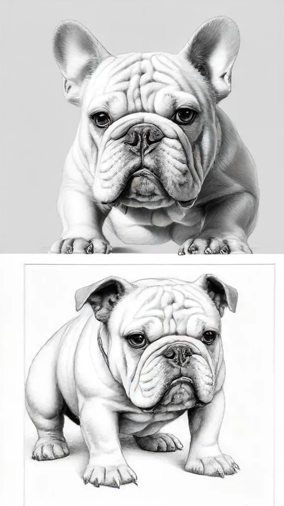 Bulldog Drawing Sketch Photo