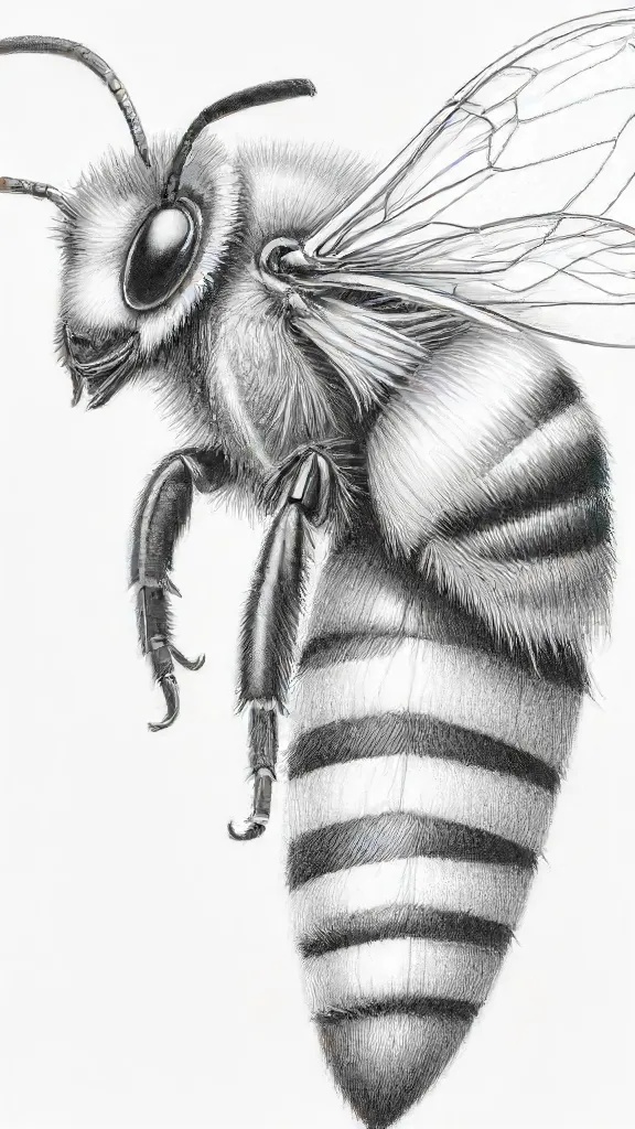 Bumblebee Insect Drawing Sketch Image