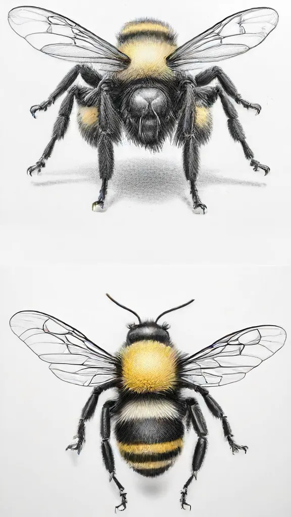 Bumblebee Insect Drawing Sketch Picture