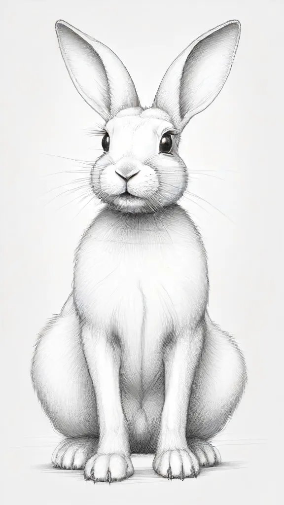 Bunny Drawing Easy Sketch