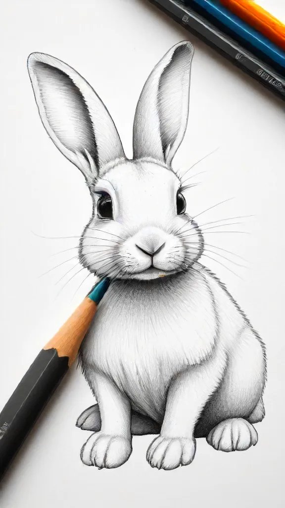 Bunny Drawing Sketch Photo