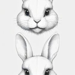 Bunny Face Drawing Art Sketch Image