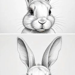 Bunny Face Drawing Sketch Photo