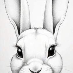 Bunny Face Drawing Sketch Picture