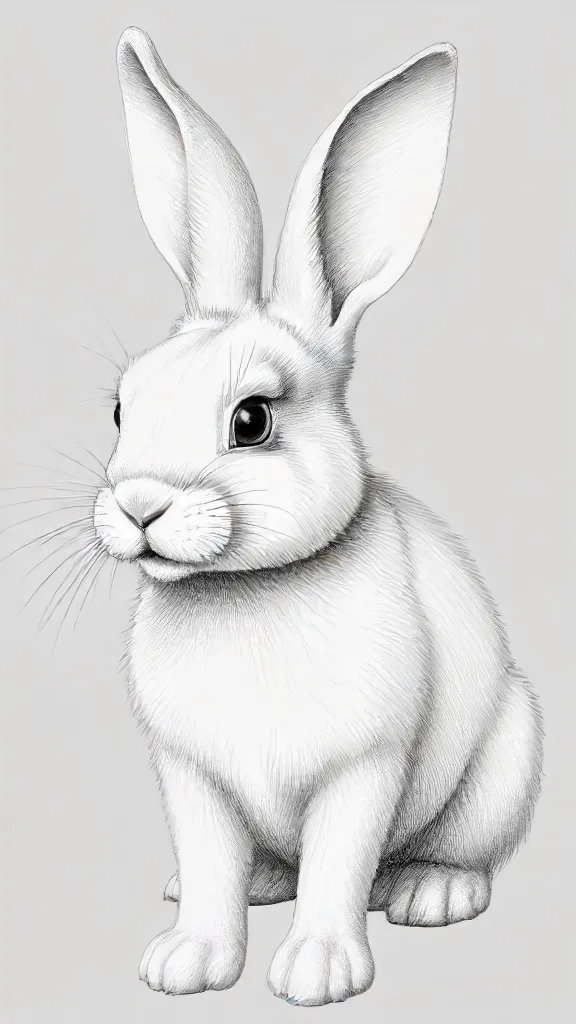 Bunny Rabbit Drawing Art Sketch Image