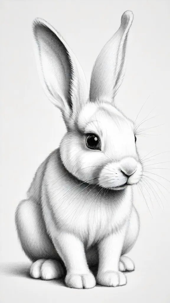 Bunny Rabbit Drawing Sketch Photo