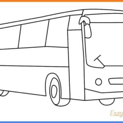 Bus Drawing Detailed Sketch