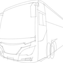 Bus Drawing Hand drawn