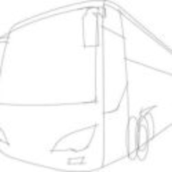 Bus Drawing Modern Sketch