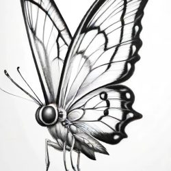 Butterfly Cartoon Drawing Art Sketch Image