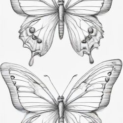 Butterfly Cartoon Drawing Easy Sketch