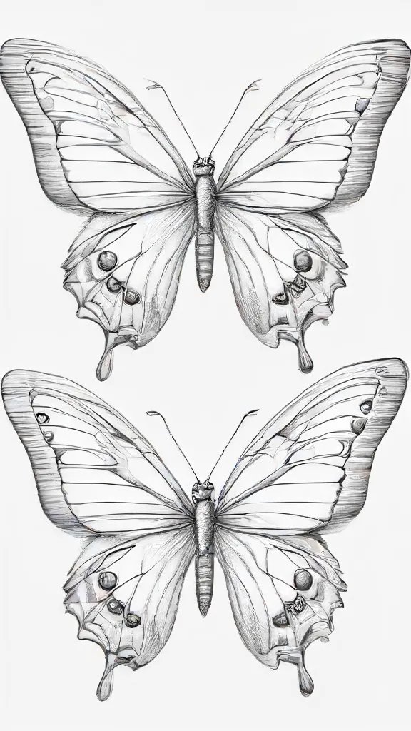 Butterfly Cartoon Drawing Easy Sketch