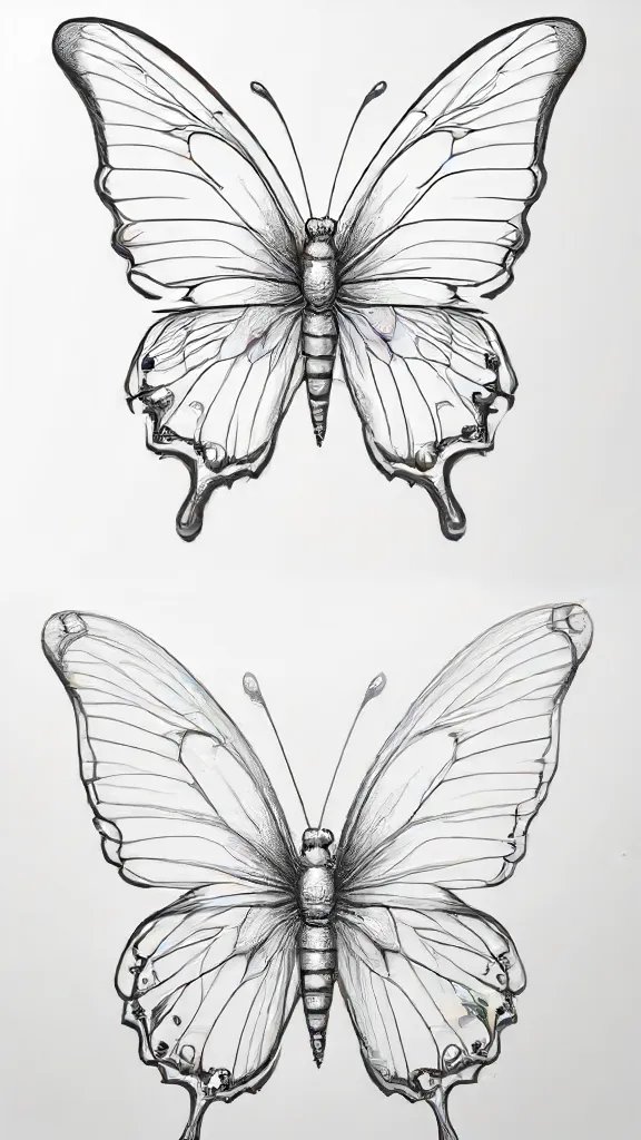 Butterfly Cartoon Drawing Sketch Image