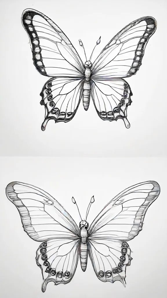 Butterfly Cartoon Drawing Sketch Picture