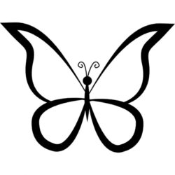 Butterfly Outline Drawing Creative Style