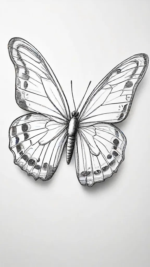 Butterfly Outline Drawing Sketch Picture