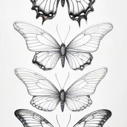 Butterfly Wings Drawing Art Sketch Image