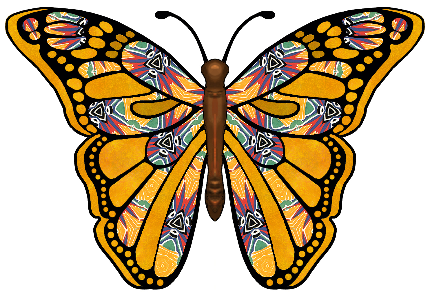 Butterfly Wings Drawing Beautiful Artwork