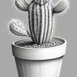 Cactus Drawing Sketch Image