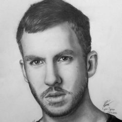 Calvin Harris Drawing Amazing Sketch