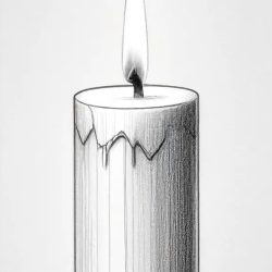 Candle Drawing Art Sketch Image