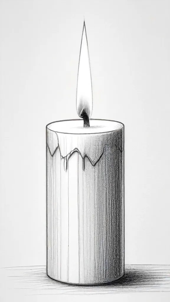 Candle Drawing Art Sketch Image