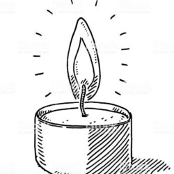 Candle Drawing Artistic Sketching