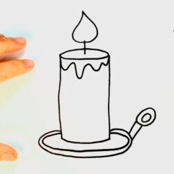 Candle Drawing Creative Style