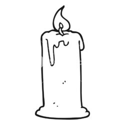 Candle Drawing Detailed Sketch