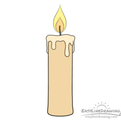 Candle Drawing Hand Drawn