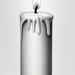 Candle Drawing Sketch Image