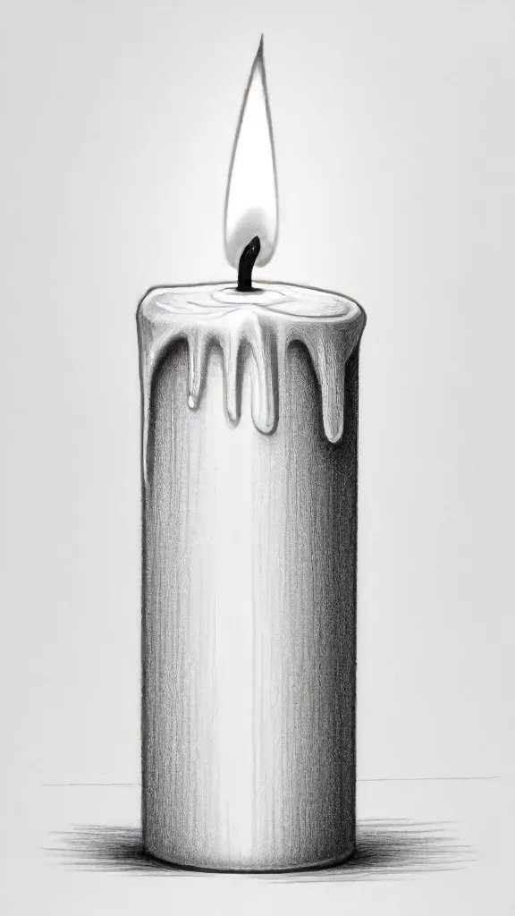Candle Drawing Sketch Image