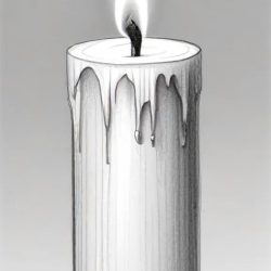 Candle Drawing Sketch Picture